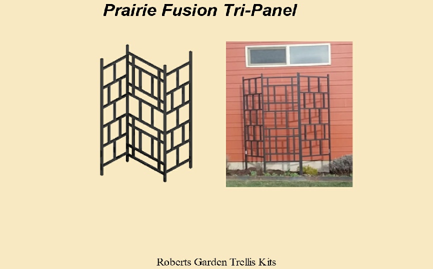 Prairie Fusion Tri Panel Aluminum Garden Tellis Kits
