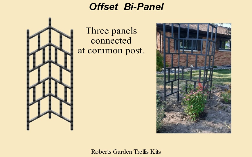 Off Set Bi Panel Aluminum Garden Trellis Kit